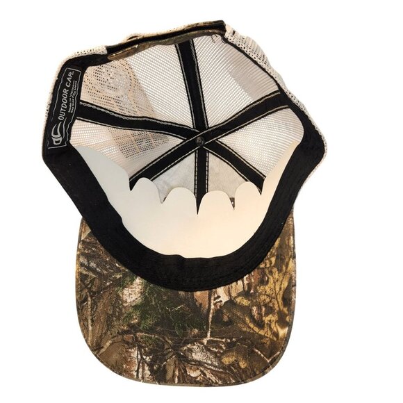 RMEF Team Elk Camo Mesh Cap Realtree Xtra Green Adjustable Outdoor Hunting Hat - Picture 3 of 9